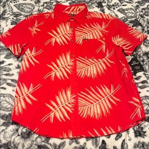 Brixton Red and Cream Casual Button Down Shirt